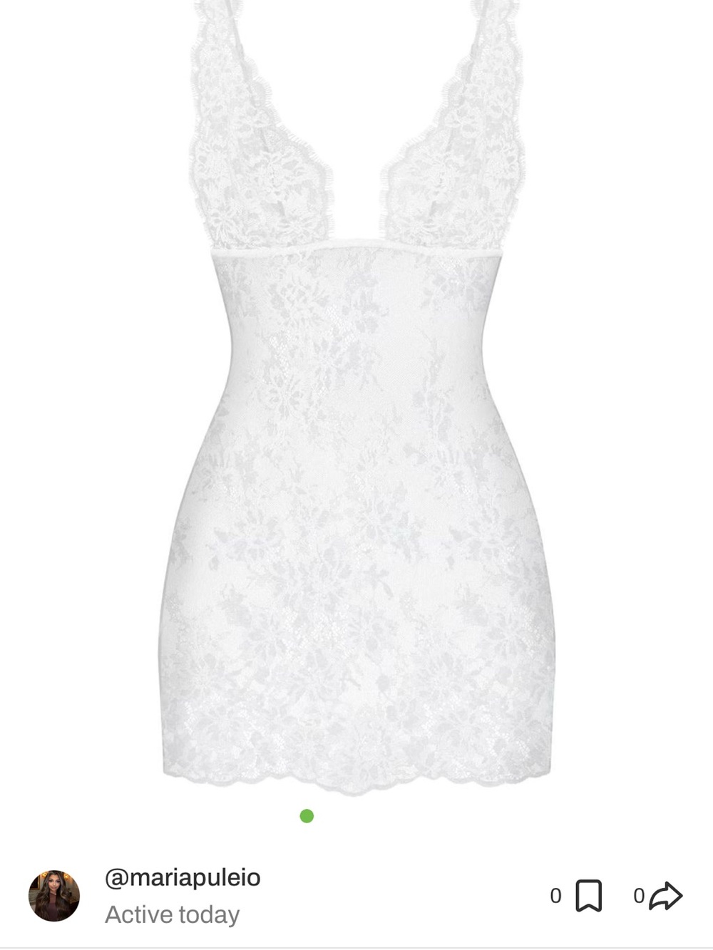 Skims Wedding Lace Chemise Slip - White